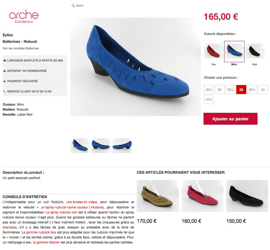 Chaussures Arche - Fiche produit