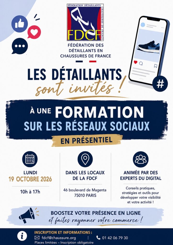 Affiche de la formation aux réseaux sociaux organisée par la FDCF le 19 octobre 2026